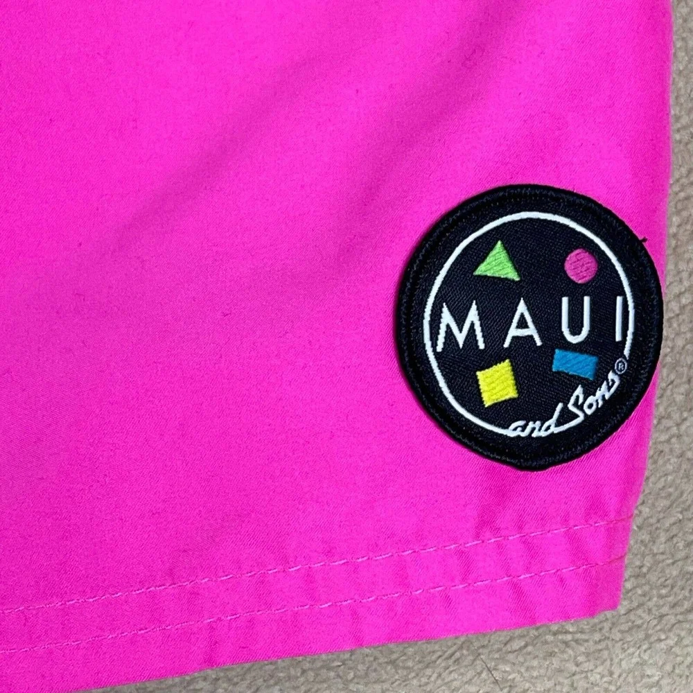 Maui And Sons Mens 30 Swim Trunks Lightweight Multicolor Pocket Drawstring Waist